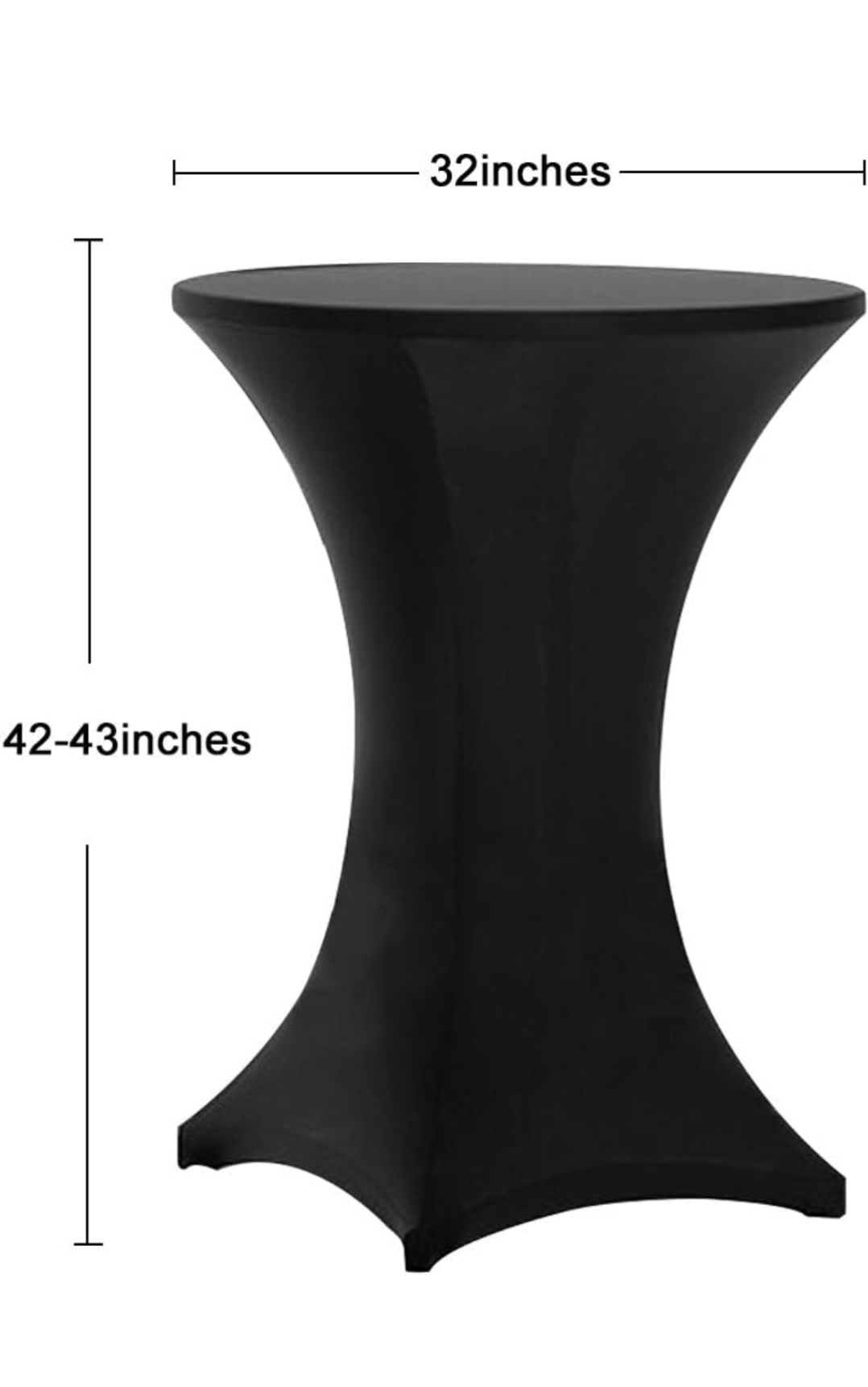 Table Covers-Spandex Round High Top 